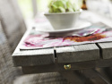 Bord Ute \'Shabby Chic\' 86x195 CM - Grå