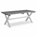 Bord Ute \'Shabby Chic\' 86x195 CM - Grå/Vit