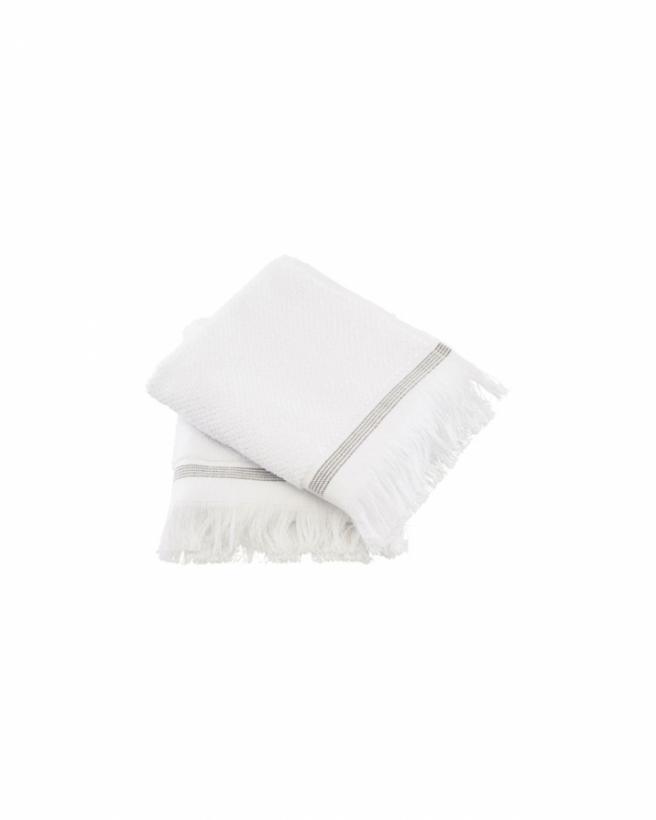 Handduk Grå/Vit - 40x60 i gruppen Inredning / Textilier / Handdukar hos Reforma (361320001)