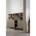 Sideboard ‘New Gravure’ 200 cm - Beige/Svart