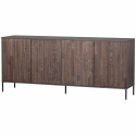 Sideboard ‘New Gravure’ 200 cm - Mörkbrun/Svart
