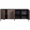 Sideboard ‘New Gravure’ 200 cm - Mörkbrun/Svart