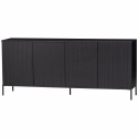 Sideboard ‘New Gravure’ 200 cm - Svart/Svart