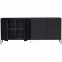Sideboard ‘New Gravure’ 200 cm - Svart/Svart