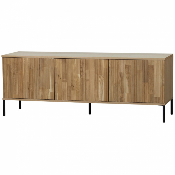 TV-bänk ‘New Gravure’ 150 cm - Ek/Svart i gruppen Möbler / Hyllor & förvaring / TV-Bänkar hos Reforma (373473-B)