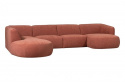 Soffa vänster \'Polly\' - Terrakotta