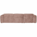 Soffa ‘Cloud’ 3-sits schäslong vänster - Brungrå/Rosa