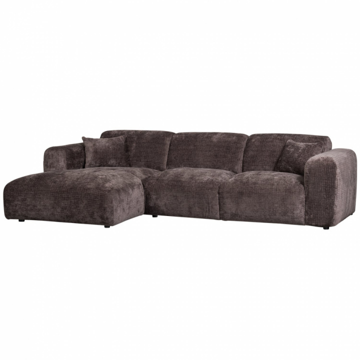 Soffa ‘Cloud’ 3-sits schäslong vänster - Mörkbrun i gruppen Möbler / Soffor / 3-sits soffor hos Reforma (375072-W)