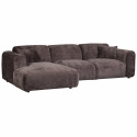 Soffa ‘Cloud’ 3-sits schäslong vänster - Mörkbrun