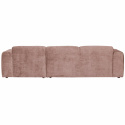 Soffa ‘Cloud’ 3-sits schäslong höger - Brungrå/Rosa