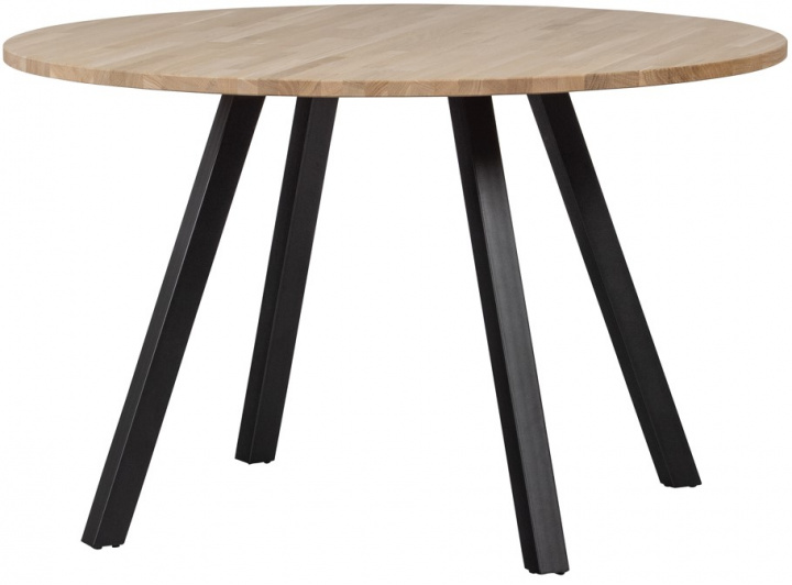 Matbord 'Tablo' Runt 120cm - Natur/Svart