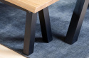 Bänk \'Kalsvik\' 180cm - Svart/Ek