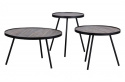 Sidobord \'Lize\' 3 st - Svart