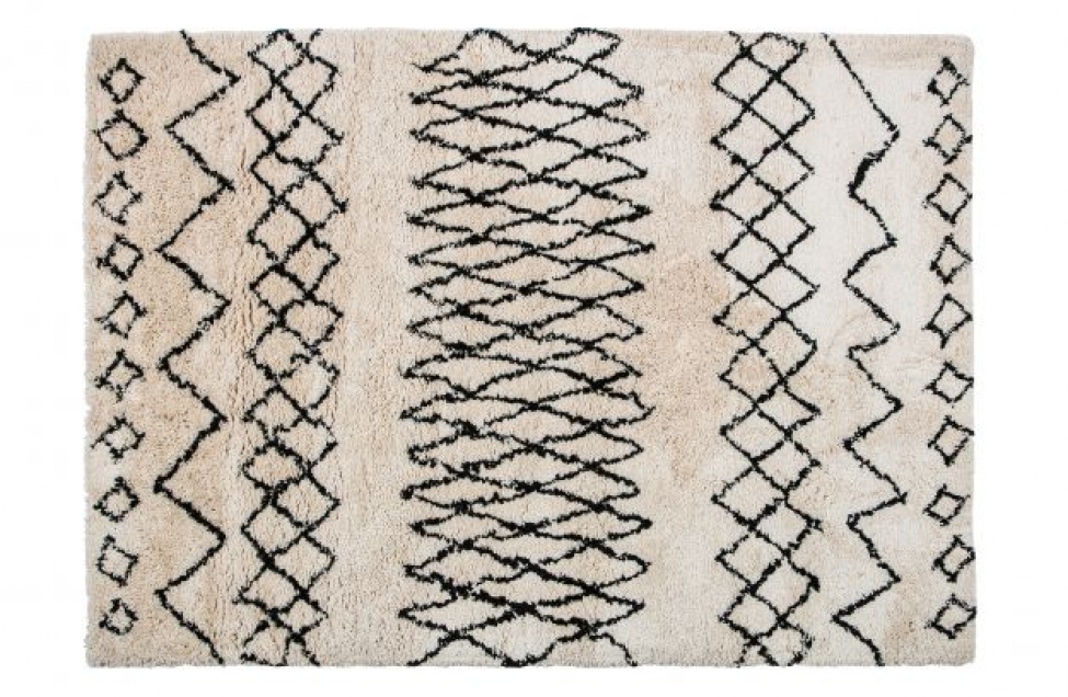 Matta \'Nando\' 200x300 - Benvit/Svart