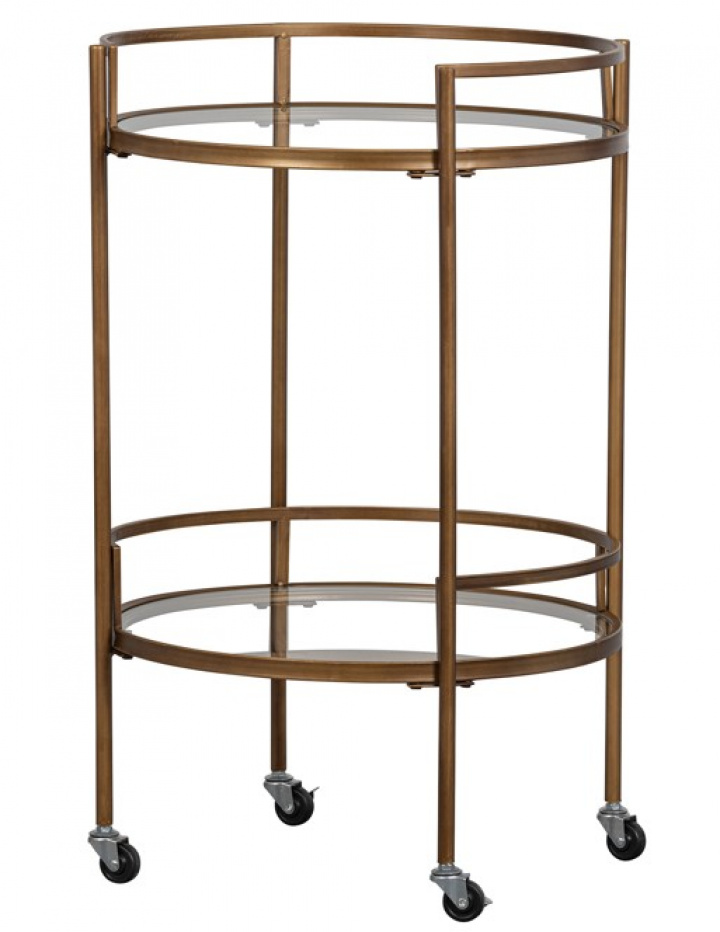 Drinkvagn \'Zora\' - Mässing i gruppen Möbler / Bord / Serveringsvagnar & Rullbord hos Reforma (377298-B)