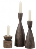 Ljusstake \'Rosa\' 22cm - Brun