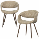 Matstol ‘Yossi’ - Beige/Koppar