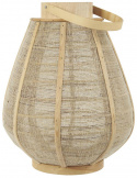 Ljuslykta \'Hurricane Hessian Conical\' - Trä