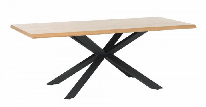Matbord 'Sicily' 100x200cm - Svart/Ek