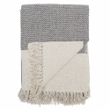 Pläd \'Recycled Cotton\' - Grå/Vit