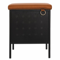 Förvaringsbänk \'Frank Junior\' - Svart/Cognac