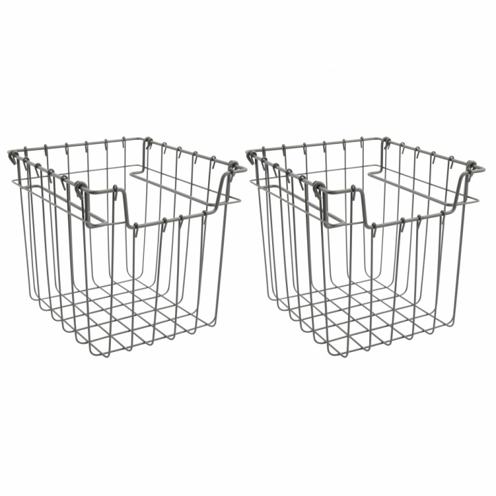 2-pack Metallkorgar 'Addit' - Grå (L)