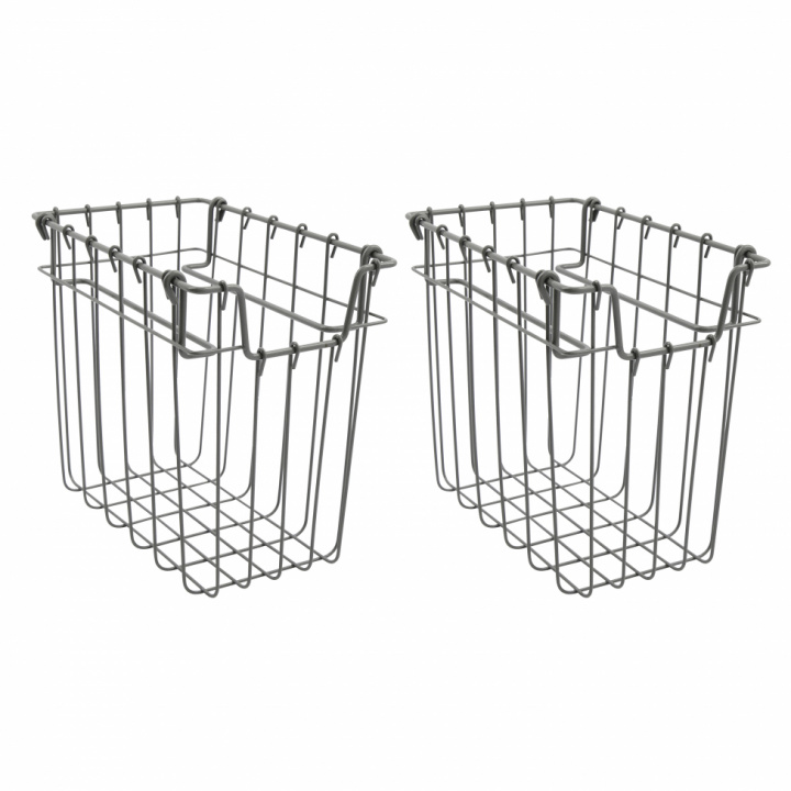 2-pack Metallkorgar 'Addit' - Grå (S)