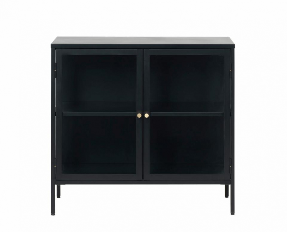 Sideboard \'Hagavik\' 3 sektioner - Svart/Mssing
