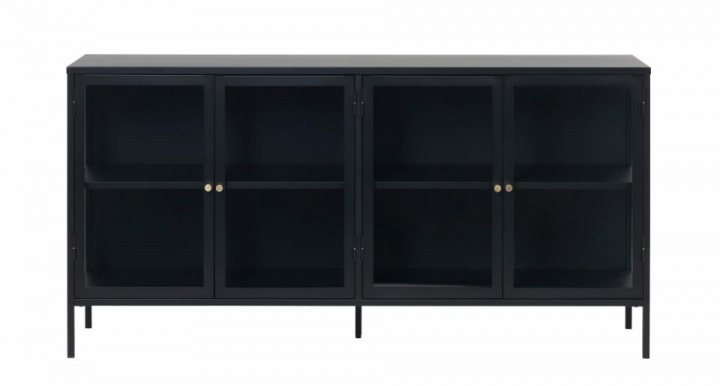 Sideboard \'Hagavik\' 4 sektioner - Svart/Mssing i gruppen MBLER / Hyllor & frvaring / Skp och sknkar hos Reforma (42270600)