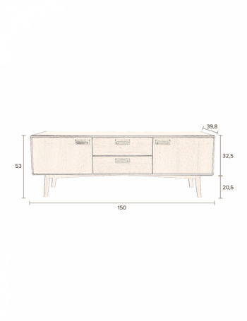 Sideboard \'Juju Low\' - Valnöt