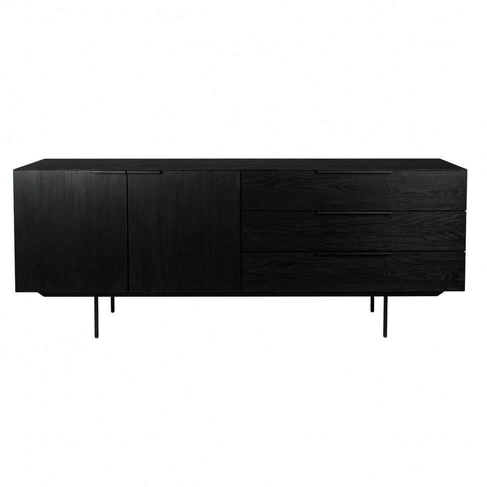 TV-bnk \'Travis\' - Svart/Ek