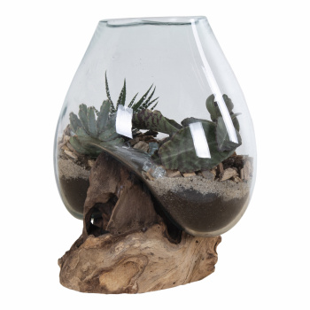 Dekoration \'Waterdrop\' - Trä/Glas 15-20 cm