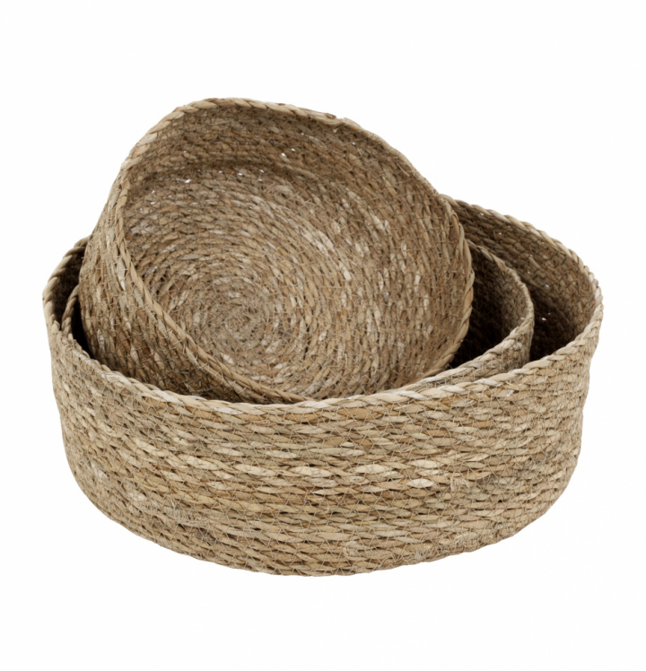 3-pack Brödkorgar 'Sjögräs' - Natur