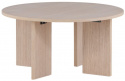 Soffbord \'Arvika\' Runt 80cm - Vitpigmenterad Ek