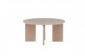 Soffbord \'Arvika\' Runt 80cm - Vitpigmenterad Ek