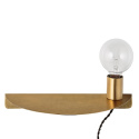 Vägglampa med hylla - Guld