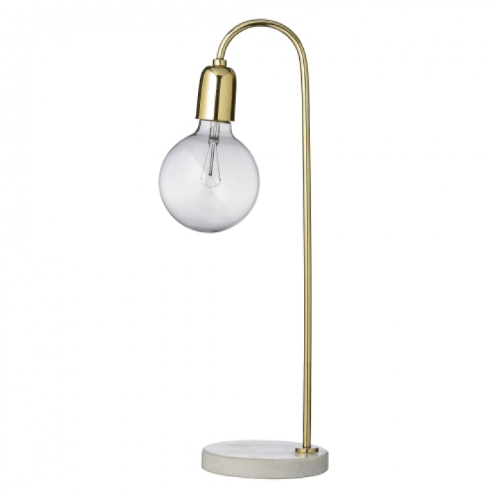 Bordslampa - Marmor och mässing - Bloomingville
