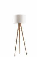 Golvlampa \'Tripod\' - Trä och vit