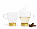 2-pack Glasmugg \'Winter\' - Guld/Transparent