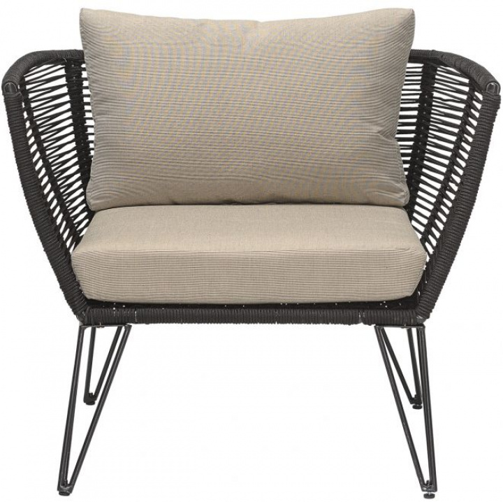 Loungestol 'Mundo' - Svart/Beige