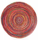 Rund matta \'Flätan\' 80cm - Multifärgad
