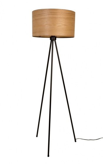 Golvlampa - Svart & natur
