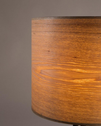 Golvlampa - Svart & natur