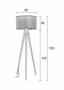 Golvlampa \'Tripod\' - Natur/Valnöt