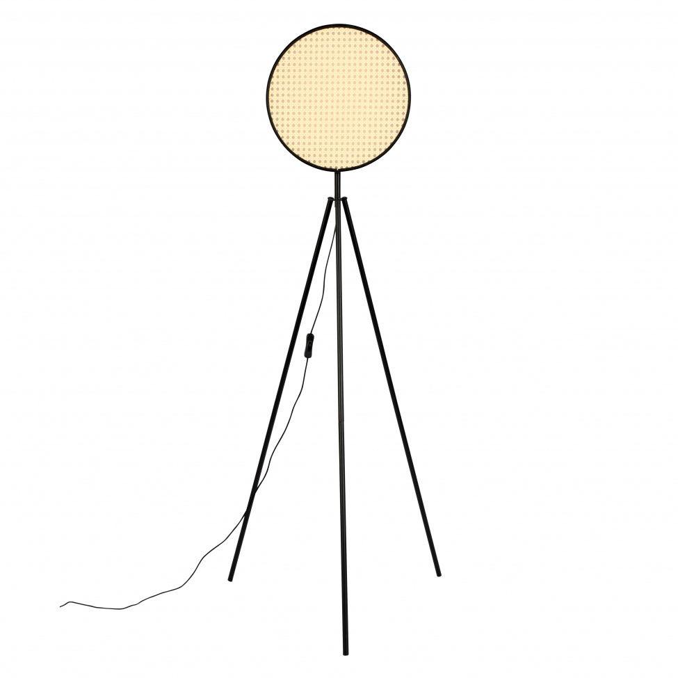 Golvlampa \'Sien\' - Natur/Svart