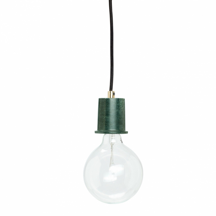 Lampa - grön marmor - Hubsch