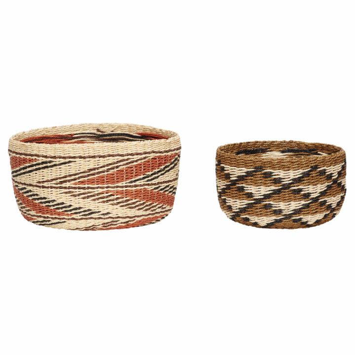 Småkorgar 2 pack - Brun/Svart/Natur/Orange