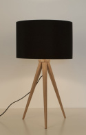 Bordslampa Tripod - Trä och svart