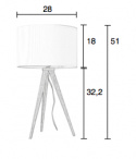 Bordslampa Tripod - Trä och svart
