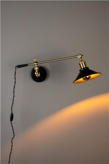 Vgglampa \' Penelope\' - Svart